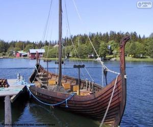yapboz Drakkar veya viking gemisi